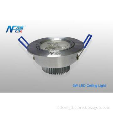 Pure White 3watt High Power LED Ceiling Light For Warehouse